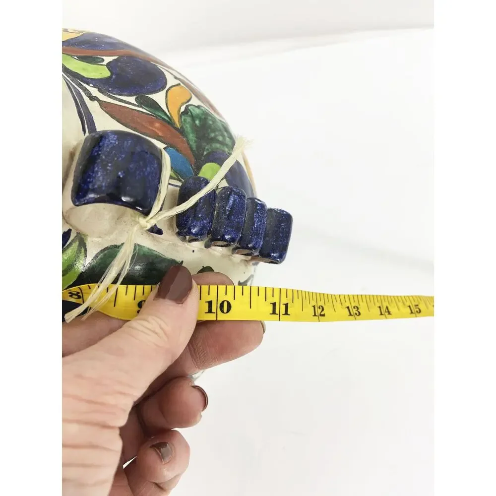 Talavera Vase Hand Painted Woman Pottery Jug Signed Venegas Mexico